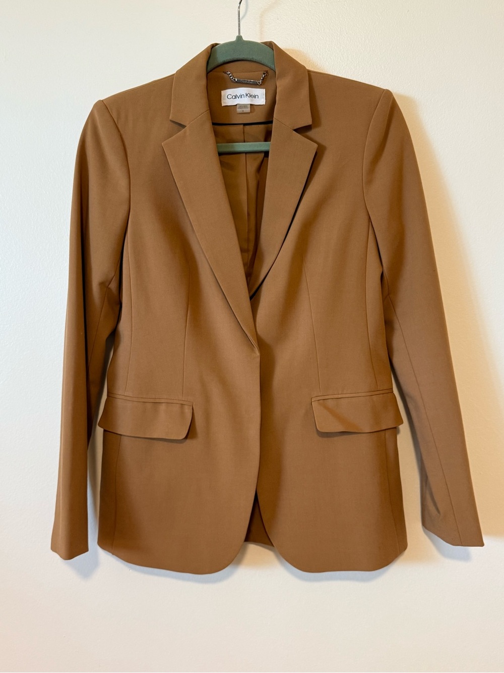 Calvin Klein Women's Brown Single-Button Blazer